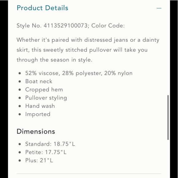 NWT Anthropologie Kendall Cropped Sweater XS - Picture 2 of 12